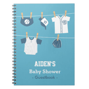Caderno Espiral Livro de Visitas de Chuvinha de Bebê Menino de Bei