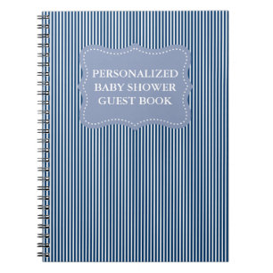 Caderno Espiral Livro de visitas personalizado para chá de bebê   
