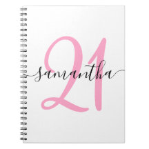 Livro de Visitas Personalizado Rosa para 21º Anive