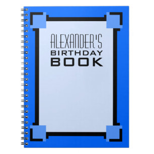 Caderno Espiral Livro Deco de Arte Azul
