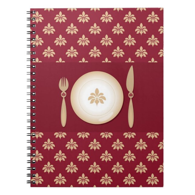 Caderno Espiral livro do cozinheiro do vintage (Frente)