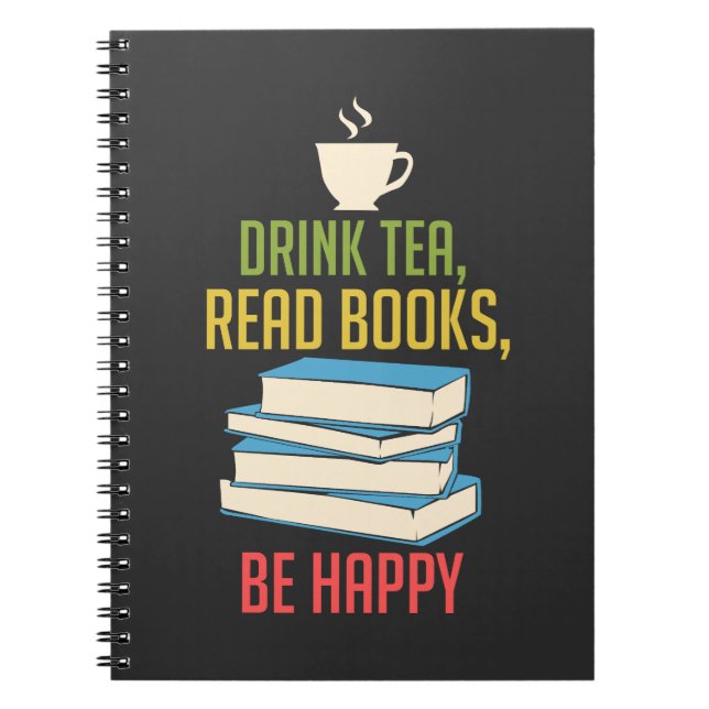 Caderno Espiral Livro - Livros de Tea Felizes (Frente)