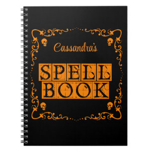 Caderno Espiral Livro Ortográfico de Gótico Laranja Personalizado