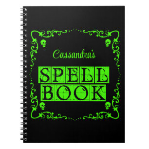 Caderno Espiral Livro Ortográfico do Gótico Verde Personalizado