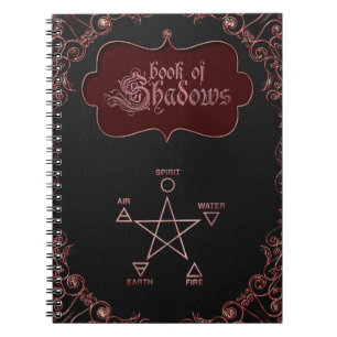 Caderno Espiral Livro Rosa Gótico dos Elementos do Pentágono das S