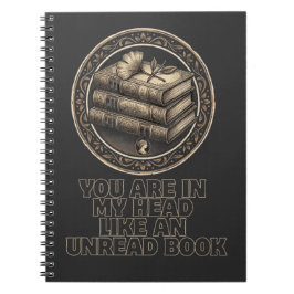 Caderno Espiral Livros Antigos & Citação Introspectiva