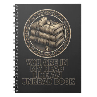 Caderno Espiral Livros Antigos & Citação Introspectiva