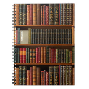Caderno Espiral Livros, estante de livros, amante de livros  