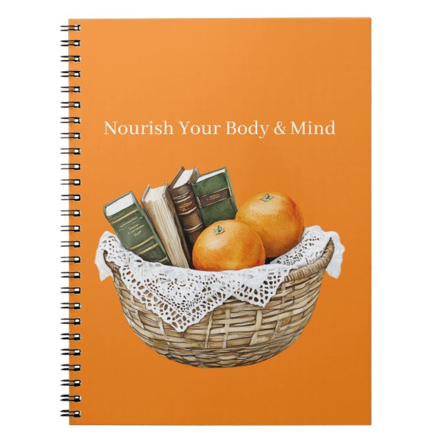 Caderno Espiral Livros & Laranjas Nutrição (Frente)