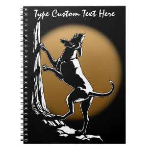 Caderno Espiral Livros personalizados de caça de cães de caça