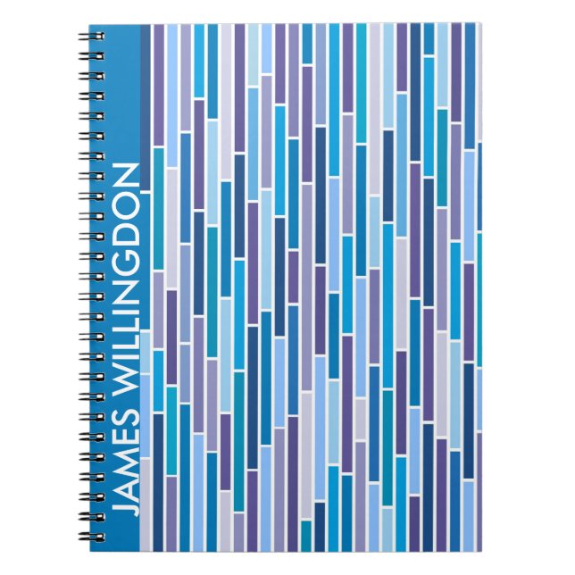 Caderno Espiral Lixado em notebook azul (Frente)
