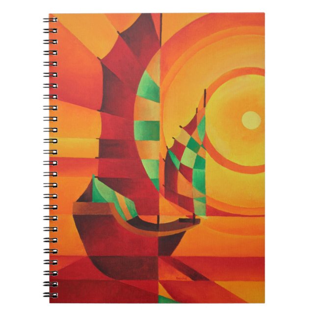 Caderno Espiral Lixo Cubista No Mar Vermelho (Frente)