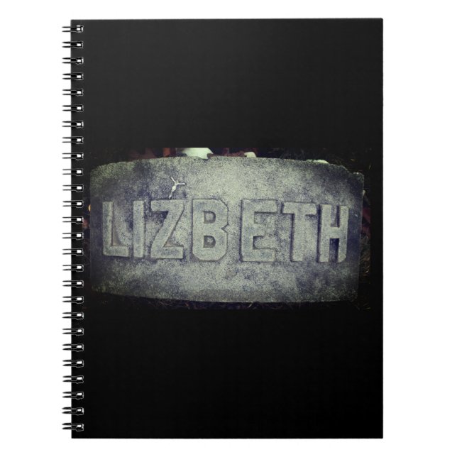 Caderno Espiral Lizzie Borden Grave Marker - Fall River, MÃES (Frente)