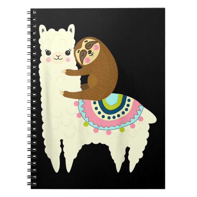 Caderno Espiral Llama Gift | Lama e Lama, melhores amigos (Frente)