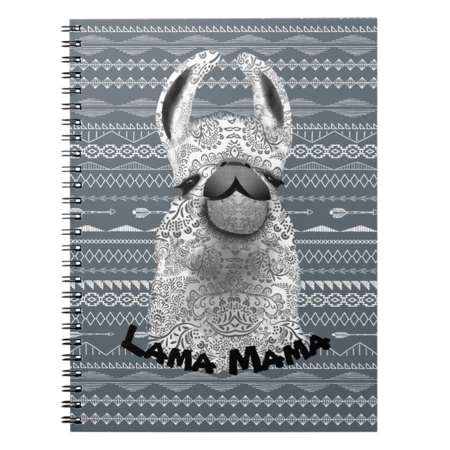 Caderno Espiral Llama Mama Personalizada (Frente)