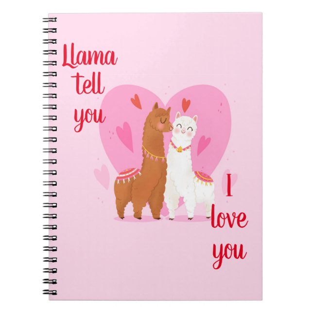 Caderno Espiral Llama te diga  (Frente)