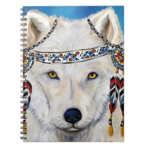 Caderno Espiral Lobo Branco