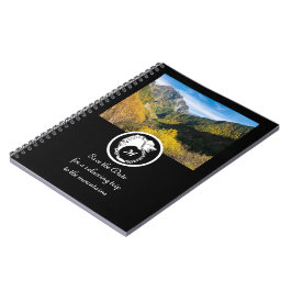 Caderno Espiral Lobo Branco da Neve Silhouette Laurel Monograma Fo