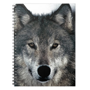 Caderno Espiral Lobo Cinzento