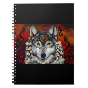 Caderno Espiral Lobo Cinzento