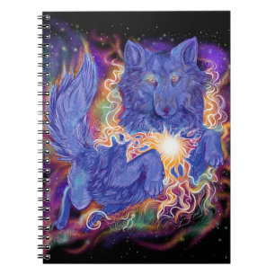 Caderno Espiral Lobo Cósmico