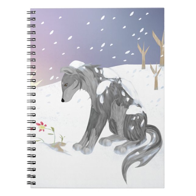 Caderno Espiral Lobo de inverno (Frente)