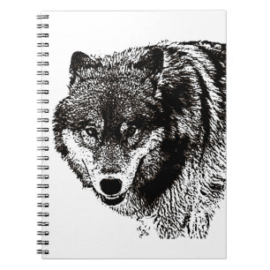 Caderno Espiral Lobo Selvagem