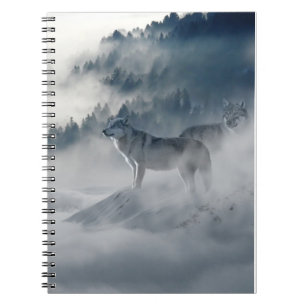 Caderno Espiral Lobos Majestosos na Cintura Florestal