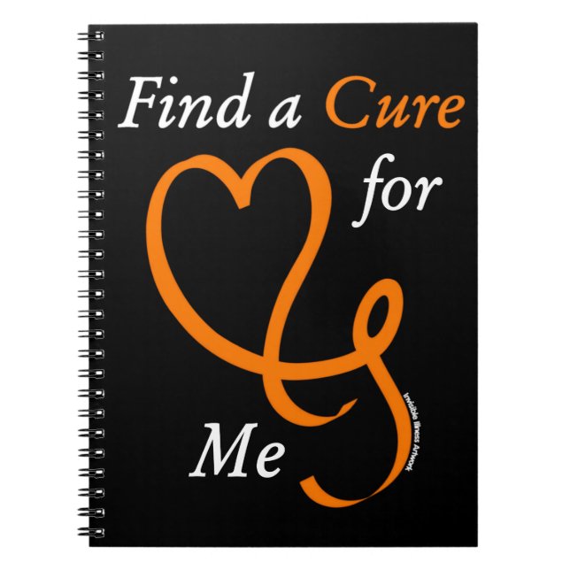 Caderno Espiral Localizar um Cure/Heart/Me...RSD/CRPS (Frente)