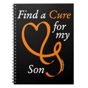 Caderno Espiral Localizar uma Cura/Coração/Filho...RSD/CRPS