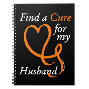 Caderno Espiral Localizar uma Cura/Coração/Marido...RSD/CRPS