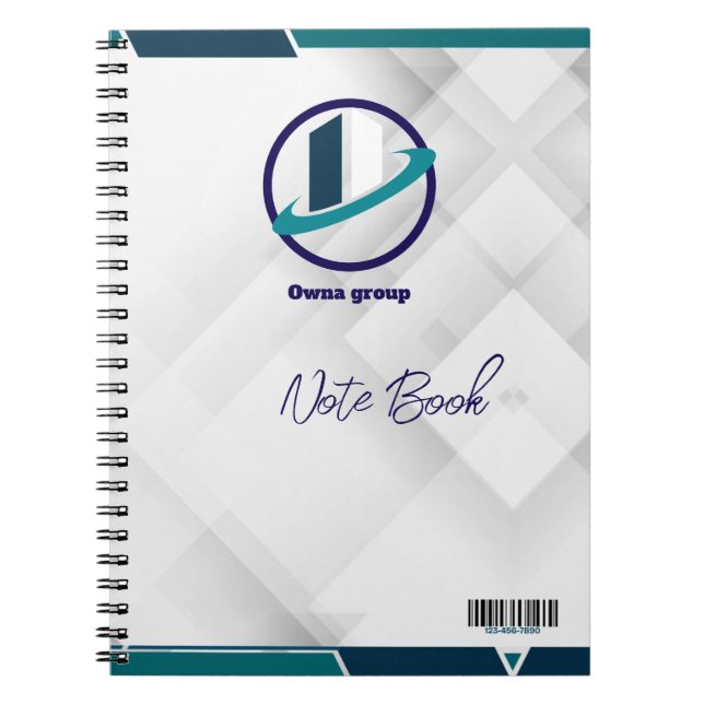 Caderno Espiral  Logo & QR CODE white background (Frente)