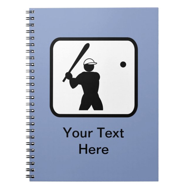 Caderno Espiral Logotipo Baseballer personalizável (Frente)