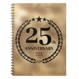 Caderno Espiral Logotipo comercial do 25 Anunciante Dourado