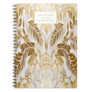 Caderno Espiral Logotipo comercial Elegante e Na moda Gilded Aura