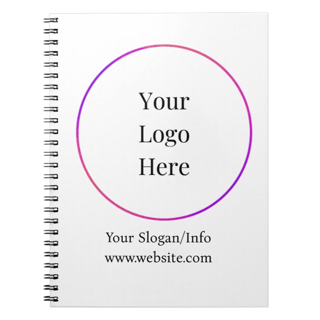 Caderno Espiral Logotipo comercial | Modern Company Modelo (Frente)