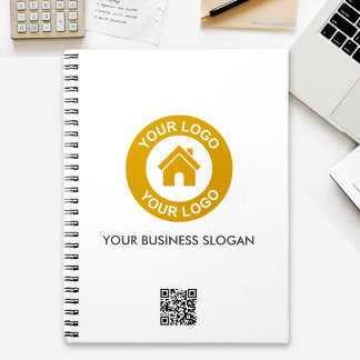 Caderno Espiral Logotipo comercial personalizado Código QR Promoci