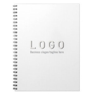 Caderno Espiral Logotipo comercial preto