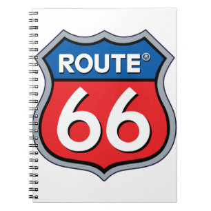 Caderno Espiral Logotipo da rota 66