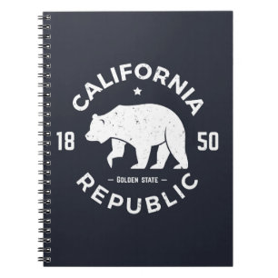 Caderno Espiral Logotipo de Califórnia o Golden State