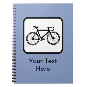 Caderno Espiral Logotipo de ciclista personalizável