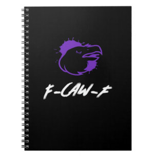 Caderno Espiral Logotipo de Corvo Engraçado F-Caw-F – Caws Para At