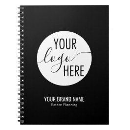 Caderno Espiral Logotipo de Empresa Profissional Minimalista Básic