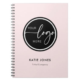 Caderno Espiral Logotipo de Empresa Rosa Personalizado