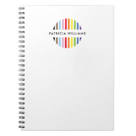 Caderno Espiral LOGOTIPO DE LISTRA MINIMALISTA MODERNO orgulho arc