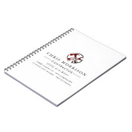 Caderno Espiral Logotipo de Marketing para Negócios de Construção
