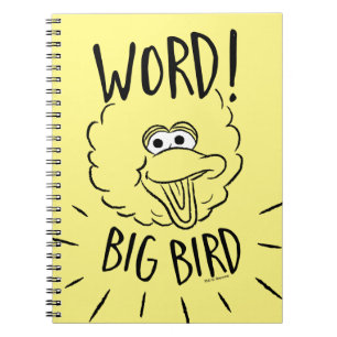 Caderno Espiral Logotipo de skate do Big Bird - Palavra! Big Bird