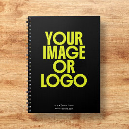 Caderno Espiral Logotipo Empresarial Escolar Foto Minimalista Pret