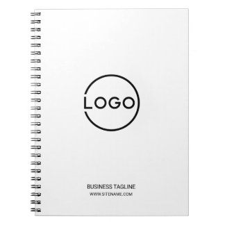 Caderno Espiral Logotipo Empresarial Personalizado com Texto Perso