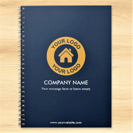 Caderno Espiral Logotipo Empresarial Personalizado e Texto Promoci